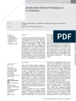 Low-Volume High-Intensity Interval Training As A Therapy For Type 2 Diabetes