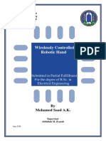 Wirelessly Controlled Robotic Hand: Submitted in Partial Fulfillment For The Degree of B.Sc. in Electrical Engineering