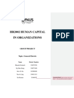 Hr2002 Human Capital in Organizations: Group Project