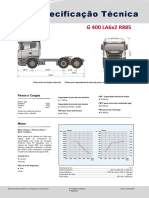 Especificação técnica de chassis G 400 LA6x2 R885