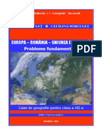 Europa – România – Uniunea Europeană. Probleme fundamentale. Caiet de geografie pentru clasa a XII-a, Mărculeţ, 2020.