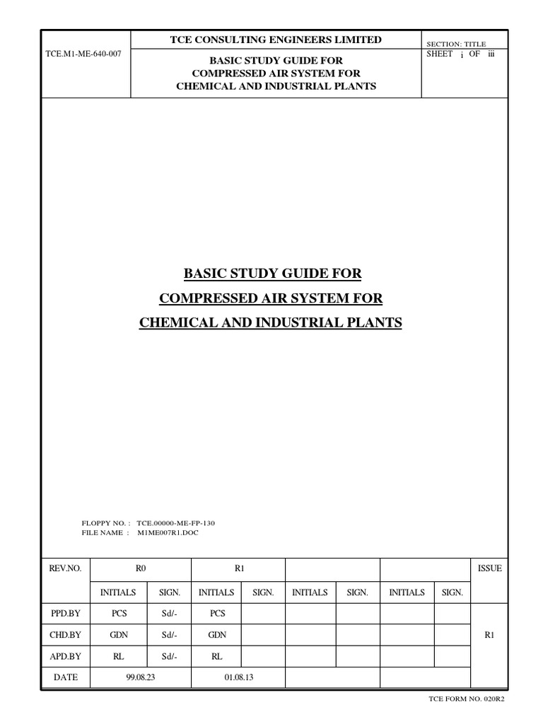 Compressed Air Systems for Chemical Plants | PDF | Adsorption ...