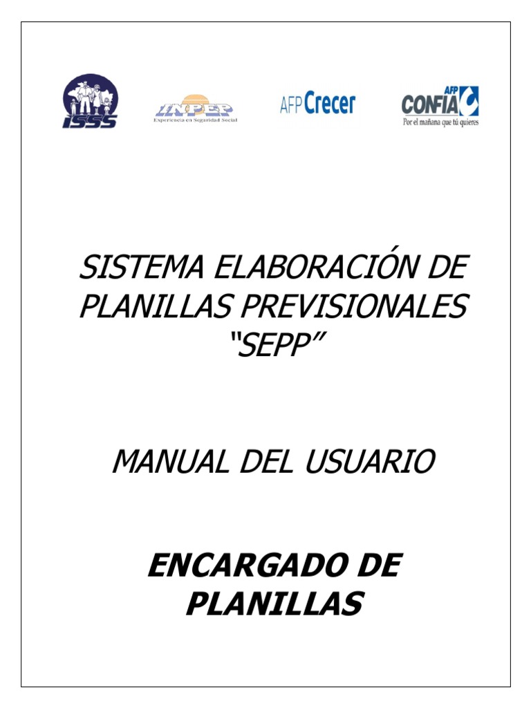 Manual del Usuario del Sistema SEPP | PDF | Usuario (informática ...