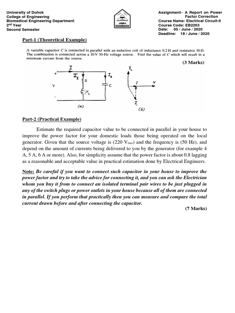 A Report On Power Factor Correction PDF