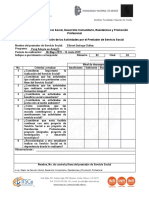 F10 Formato de Evaluación de Las Actividades Por El Prestador Del Servicio Social