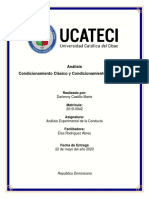 Analaisis Condicionamiento Clasico y Condicionamiento Instrumental.