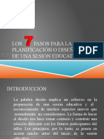 Planificación de sesiones educativas