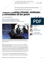 Stephen Hawking y Einstein, Similitudes y Curiosidades de Dos Genios