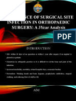 Prevalence of Surgical Site Infection in Orthopaedic SURGERY: A 3year Analysis