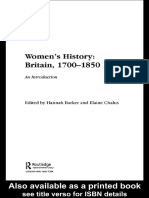 Hannah Barker - Women's History, Britain 1700-1850 (Women's and Gender History) (2005)