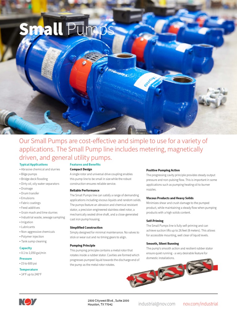Small Pumps Summary Sheet English PDF | PDF | Pump | Mechanical Engineering