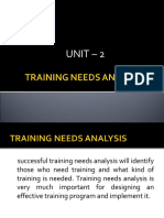 Unit - 2 Training Needs Analysis