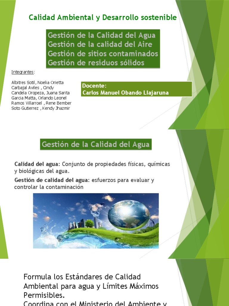 Gestión de la Calidad del Agua y Contaminación | PDF | Vertedero ...