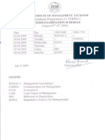 PGP-I Term I Mid Term Exam Schedule