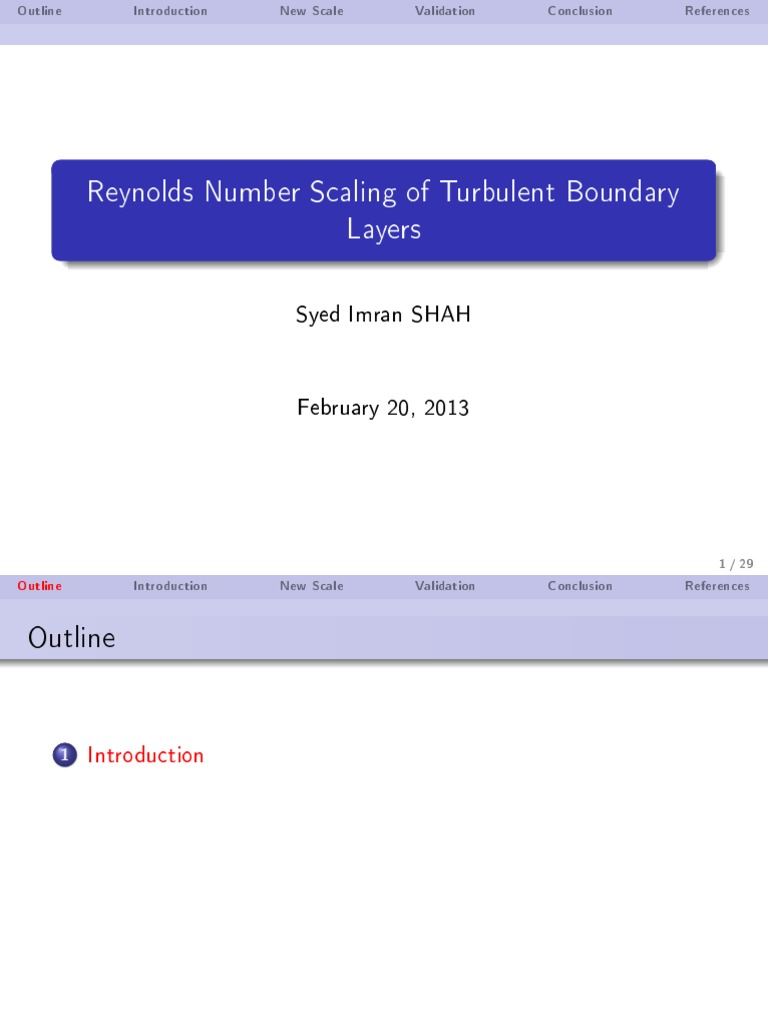 Reynolds Number Scaling in Turbulent Flows | PDF | Boundary Layer ...