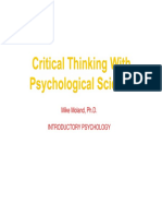 2017 - PSYC1100 - Chapter 1 - Critical Thinking