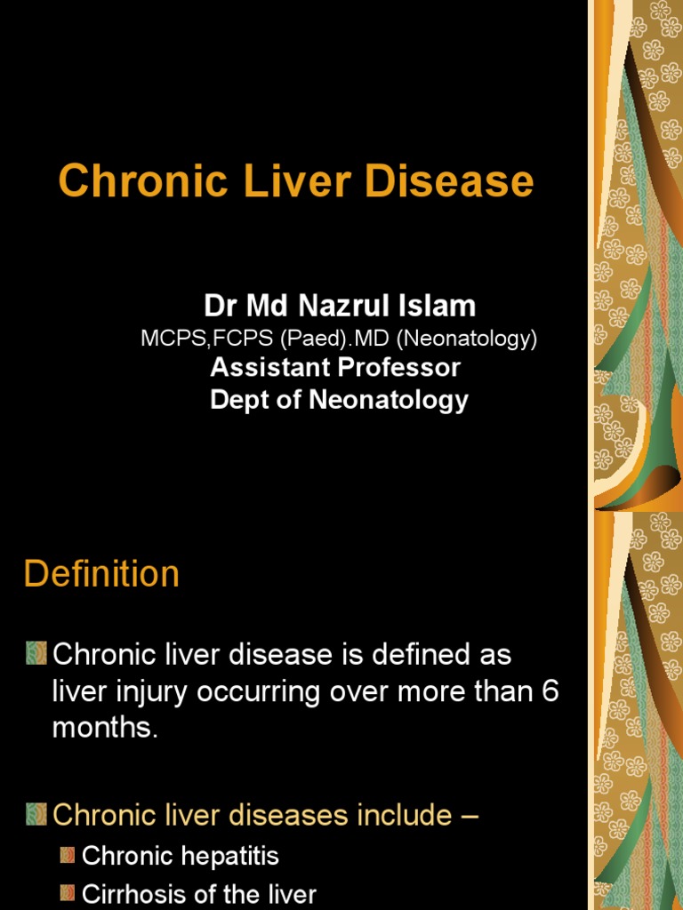 Overview of Chronic Liver Disease | PDF | Cirrhosis | Hepatitis