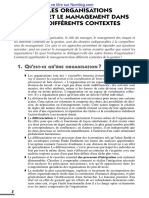 FIC E: Les Organisations Et Le Management Dans Différents Contextes