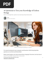 41 Questions To Test Your Knowledge of Python Strings PDF