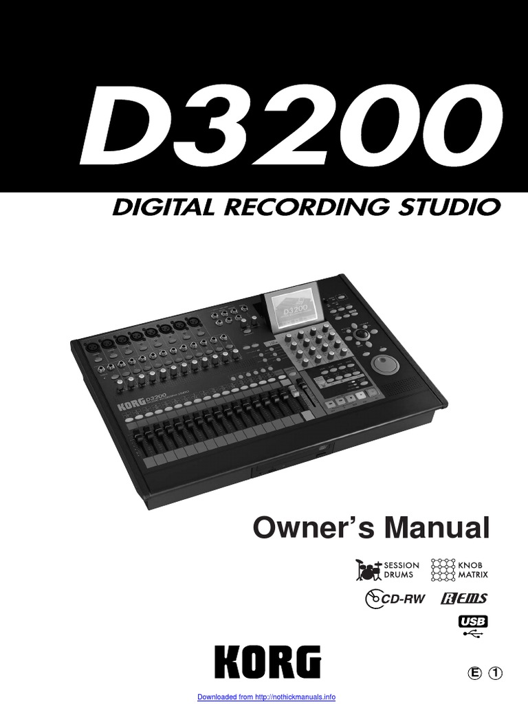 D3200 KORG マルチトラックレコーダー　説明書付き