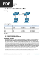 7.3.7 Lab - View The Switch Mac Address Table