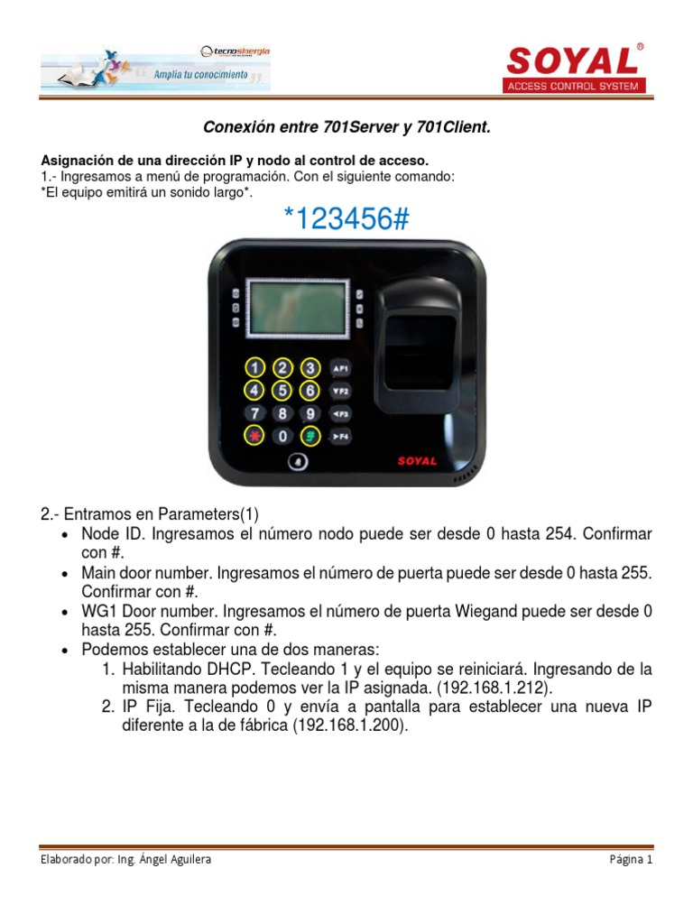 Configuración IP en 701Server/Client | PDF | Dirección IP | Protocolos ...