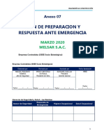 Anexo 07 - Estructura Del Plan de Contingencia y Respuesta A Emergencia