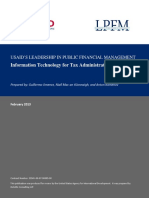 Information Technology For Tax Administration: Usaid'S Leadership in Public Financial Management