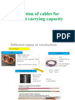 Selection of Cables For Current Carrying Capacity