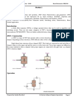 Regulation – 2018 Basic Electronics Module 2 FET and SCR Characteristics