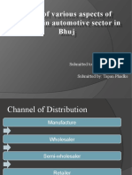 Study of Various Aspects of Retailing in Automotive Sector in Bhuj