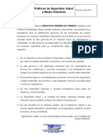 Politica de Salud, Seguridad y Medio Ambiente Con Firma Vitual