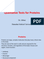 Qualitative Tests For Proteins: Dr. Abbasi Hamadan Medical University