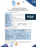 Geometría analítica, sumatoria y productoria