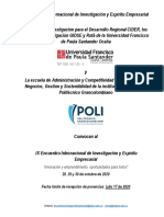 Convocatoria Ponencias Viii Encuentro Internacional de Investigación y Espíritu Empresarial