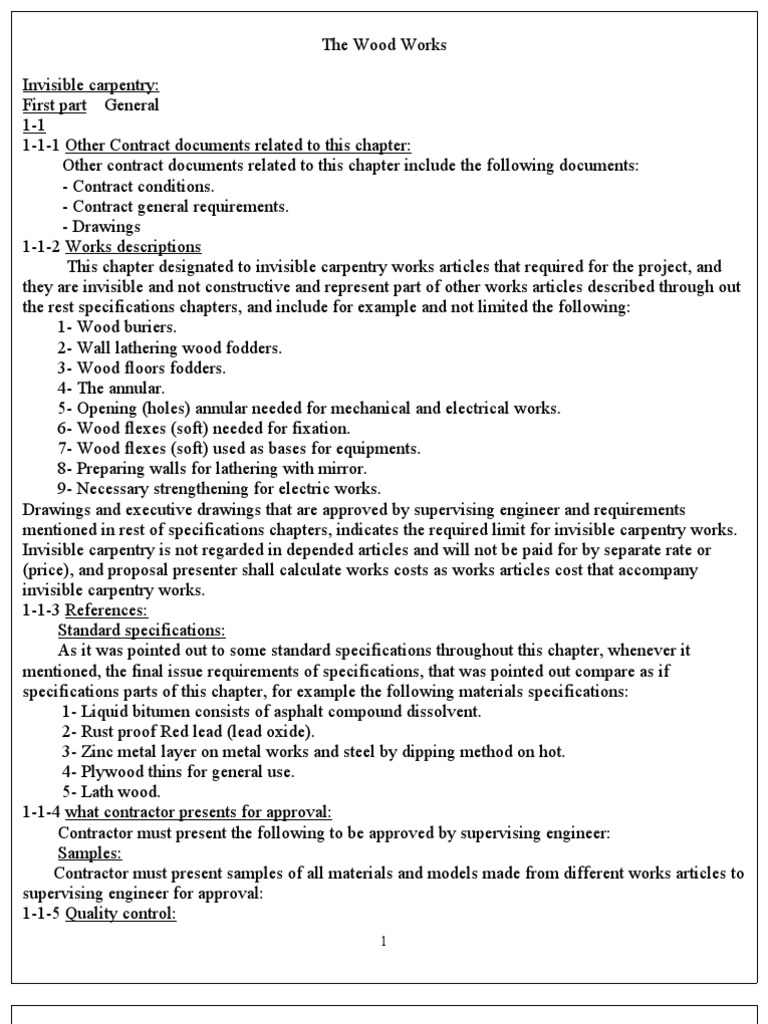 Architecture Specification PDF Door Wood