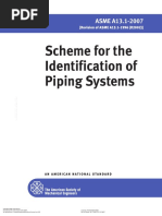 Scheme For The Identification of Piping Systems: ASME A13.1-2007