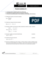 Matemática 2.1 - Producto Académico N° 1 (Resolución