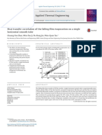 Heat Transfer Correlation of The Falling Film Evaporation On A Single Horizontal Smoo