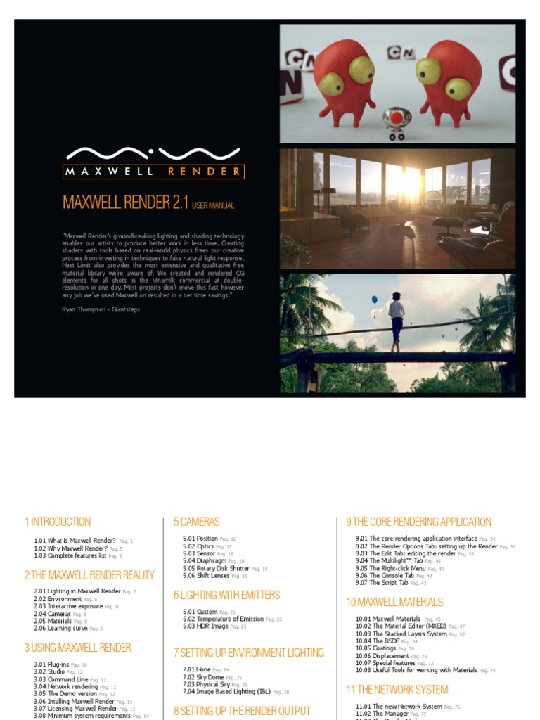 Maxwell Render v2 Manual Rendering Graphics) Camera Lens