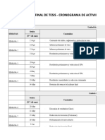 Cronograma de Actividades Informe Final de Tesis 2020 I