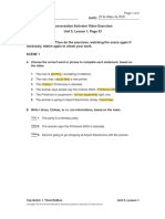 Conversation Activator Video Exercises Unit 5, Lesson 1, Page 53 Watch Each Scene. Then Do The Exercises, Watching The Scene Again If Necessary. Watch Again To Check Your Work. Scene 1