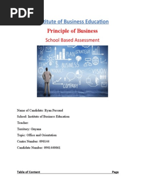 Principle of Business SBA
