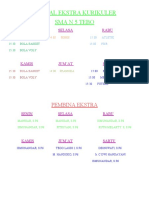 Jadwal Ekstra Kulikuler 2019