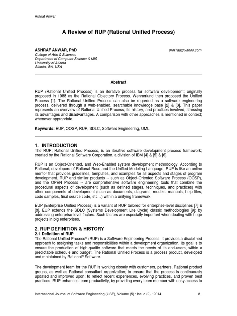 A Review of RUP (Rational Unified Process) PDF | PDF | Software ...