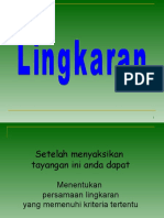 Persamaan Lingkaran Yang Baru Kls 11