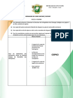 Demande Code Import Export PDF
