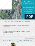 Webinar - Montessori de 6 A 12 Años Educación Cósmica