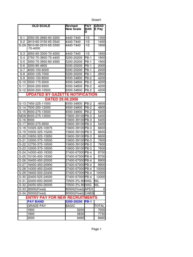 Pay Scale and Matrix Overview | PDF | Business | Teaching Mathematics