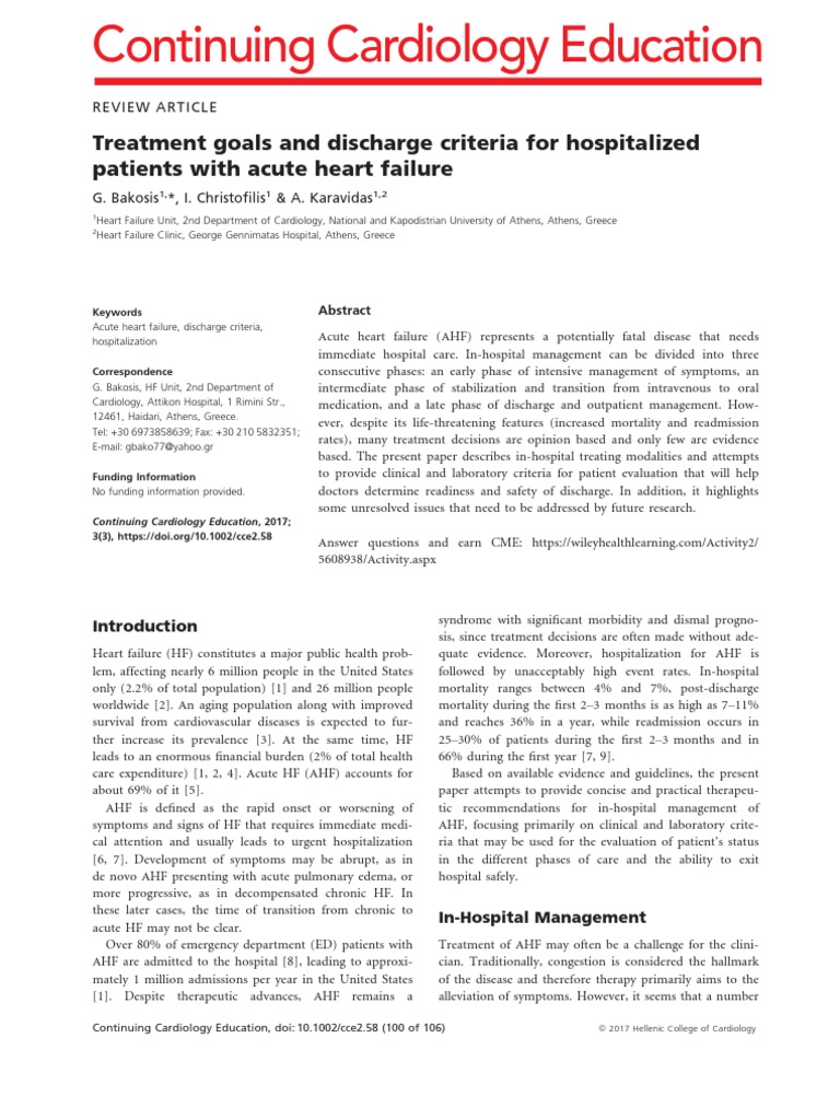 Continuing Cardiology Education | PDF | Heart Failure | Shock (Circulatory)